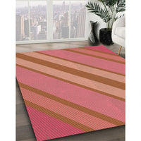 Patterned Red Rug, pat636brn