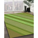 Machine Washable Transitional Green Rug in a Family Room, wshpat636grn