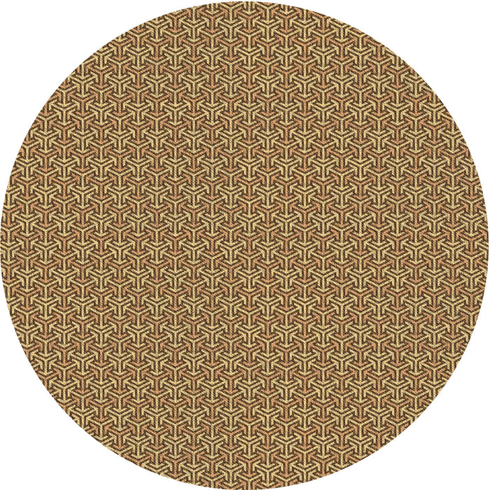 Square Patterned Orange Rug, pat637brn