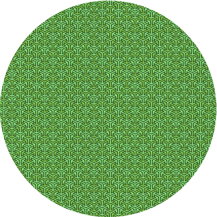 Square Patterned Green Rug, pat637grn