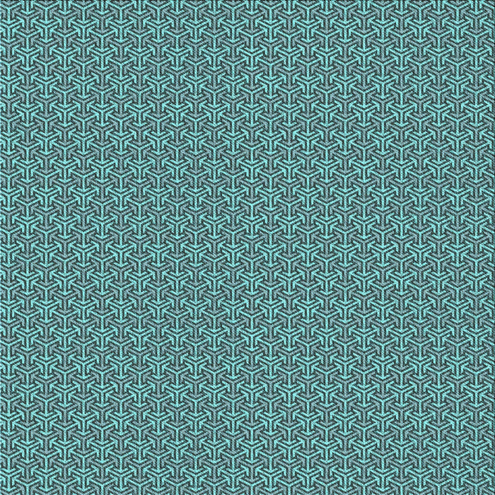 Round Machine Washable Transitional Deep-Sea Green Rug, wshpat637lblu