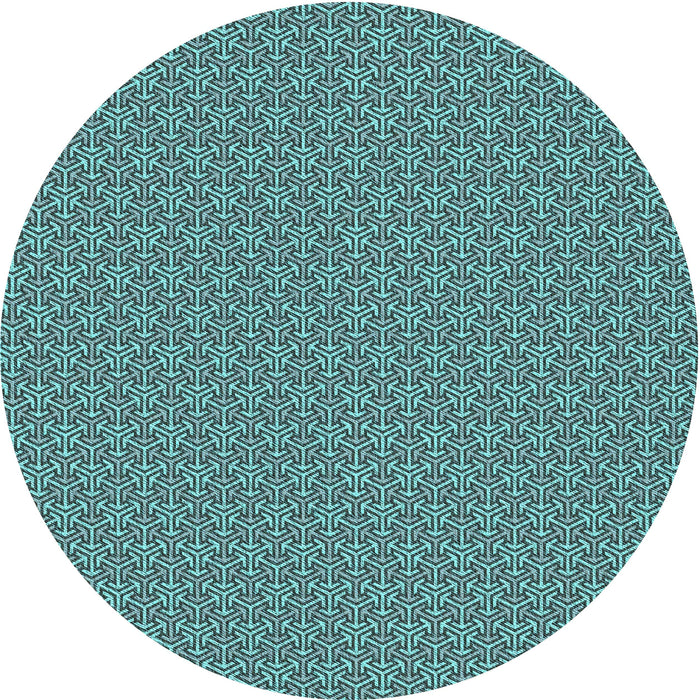 Square Patterned Deep-Sea Green Rug, pat637lblu