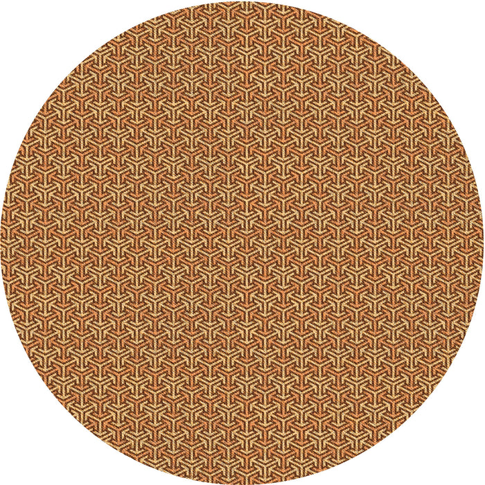 Square Patterned Orange Rug, pat637org