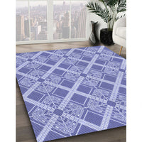 Patterned Blue Rug, pat638blu