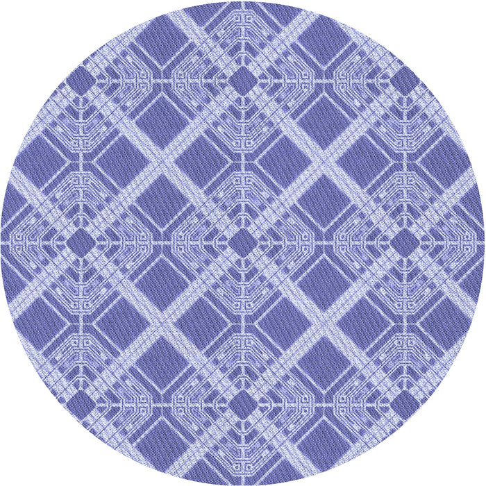 Square Patterned Blue Rug, pat638blu