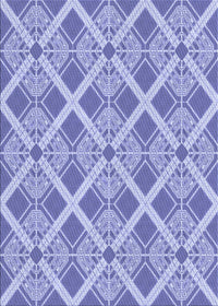 Machine Washable Transitional Blue Rug, wshpat638blu