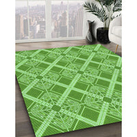 Patterned Emerald Green Rug, pat638grn