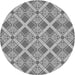 Square Patterned Silver Gray Rug, pat638gry