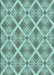 Machine Washable Transitional Tiffany Blue Rug, wshpat638lblu