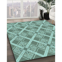 Patterned Tiffany Blue Rug, pat638lblu