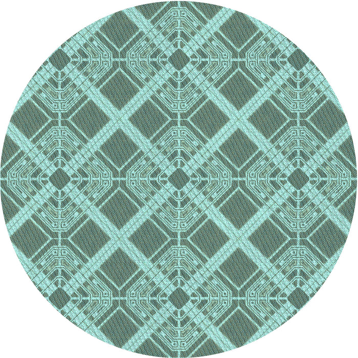 Square Machine Washable Transitional Tiffany Blue Rug in a Living Room, wshpat638lblu