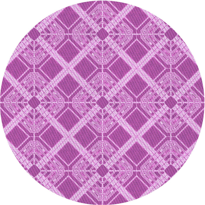 Square Patterned Violet Purple Rug, pat638pur
