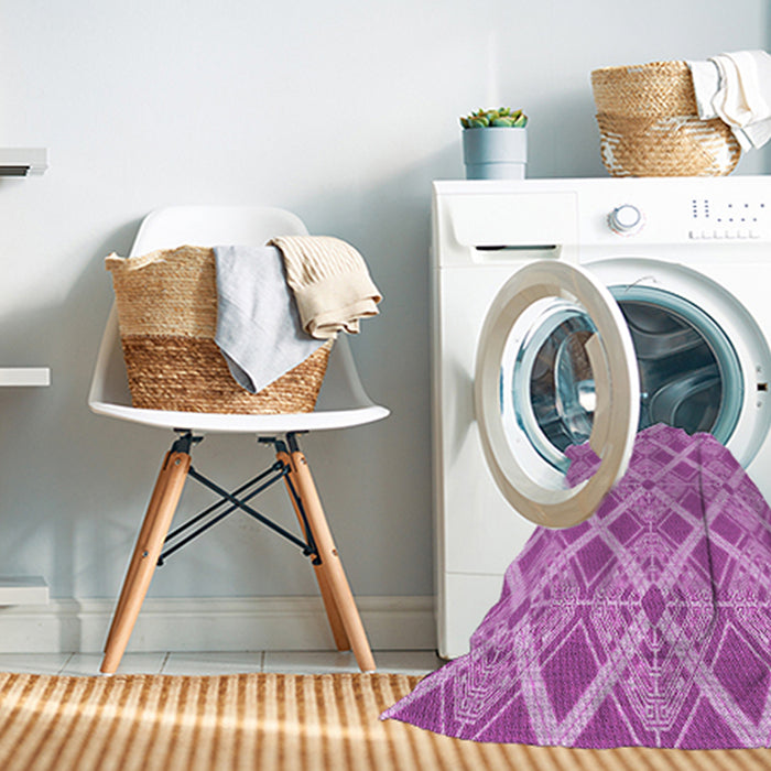 Machine Washable Transitional Violet Purple Rug in a Washing Machine, wshpat638pur