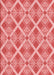 Machine Washable Transitional Pastel Pink Rug, wshpat638rd