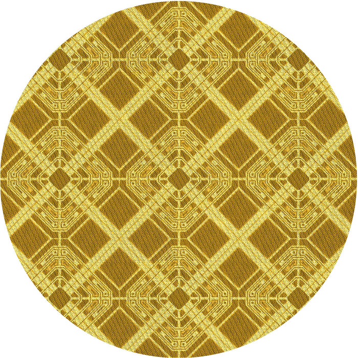 Square Machine Washable Transitional Bright Gold Yellow Rug in a Living Room, wshpat638yw