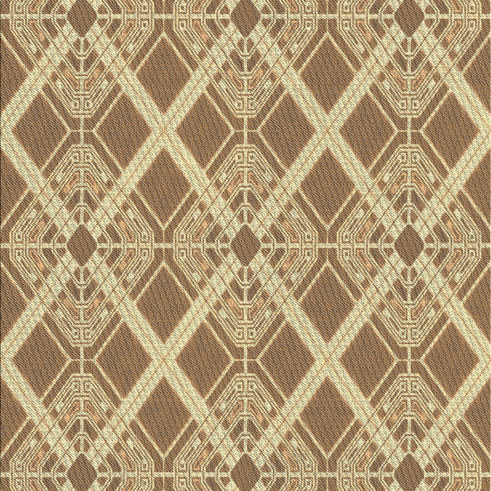 Patterned Brown Gold Novelty Rug, pat638
