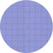 Square Patterned Light Slate Blue Rug, pat639blu