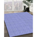 Machine Washable Transitional Light Slate Blue Rug in a Family Room, wshpat639blu
