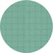 Square Machine Washable Transitional Medium Turquoise Green Rug in a Living Room, wshpat639lblu