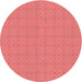Square Patterned Fire Red Rug, pat639rd