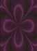 Machine Washable Transitional Purple Lily Purple Rug, wshpat64brn