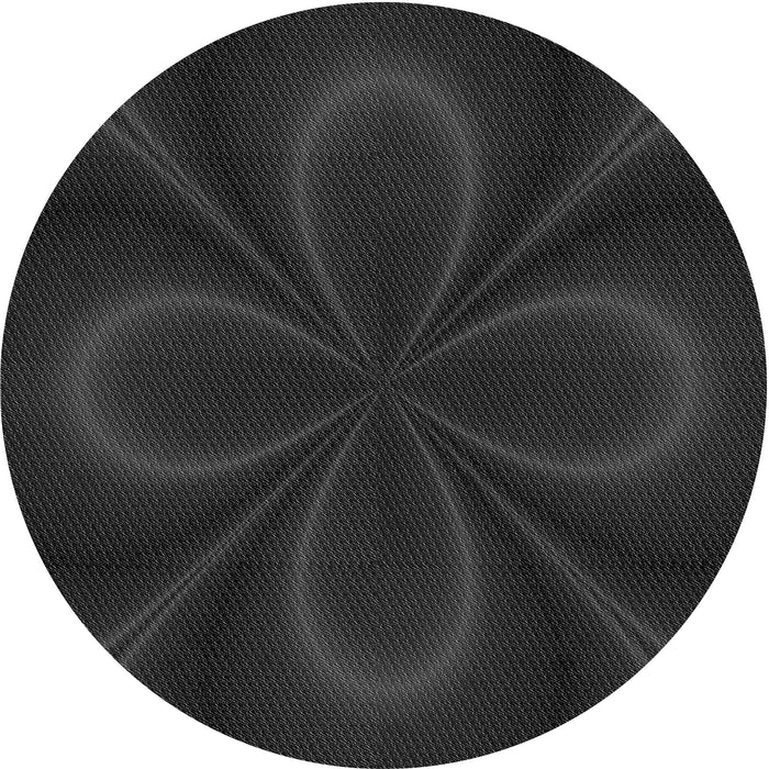 Square Patterned Midnight Gray Rug, pat64gry