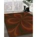 Machine Washable Transitional Saddle Brown Rug in a Family Room, wshpat64yw