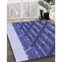 Patterned Sky Blue Rug, pat640blu