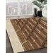 Patterned Red Brown Rug in Family Room, pat640brn