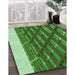 Patterned Lime Green Rug in Family Room, pat640grn