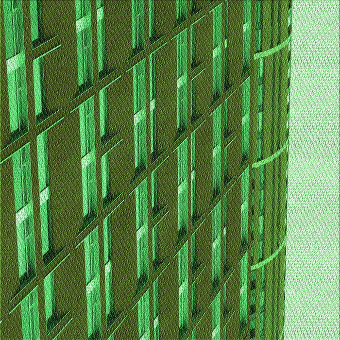 Round Patterned Lime Green Rug, pat640grn