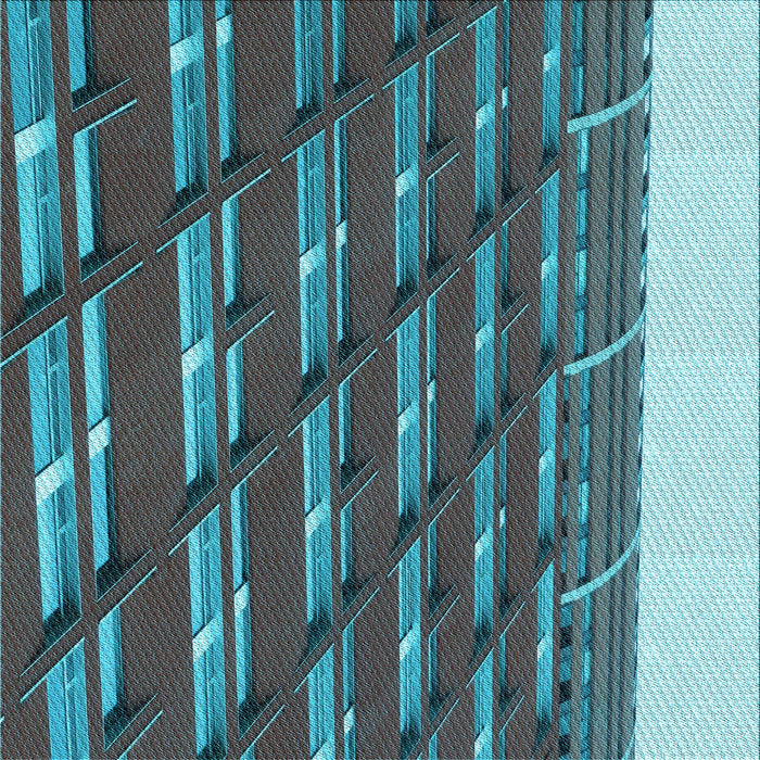 Round Patterned Charcoal Blue Rug, pat640lblu