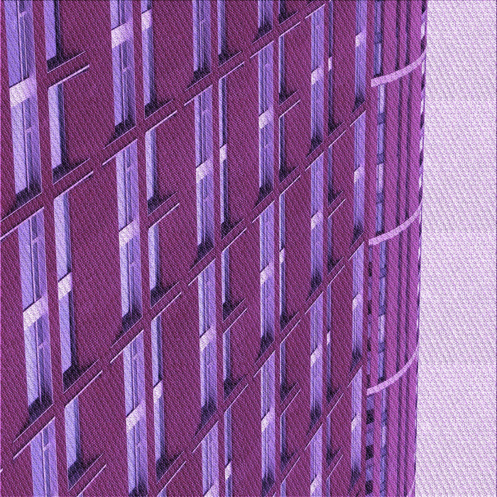 Round Patterned Dark Magenta Purple Rug, pat640pur