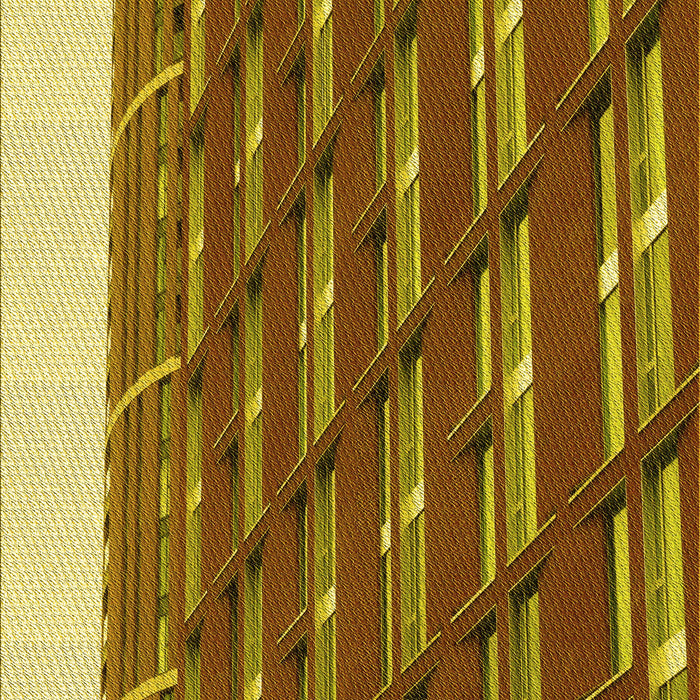 Machine Washable Transitional Saddle Brown Rug, wshpat640yw