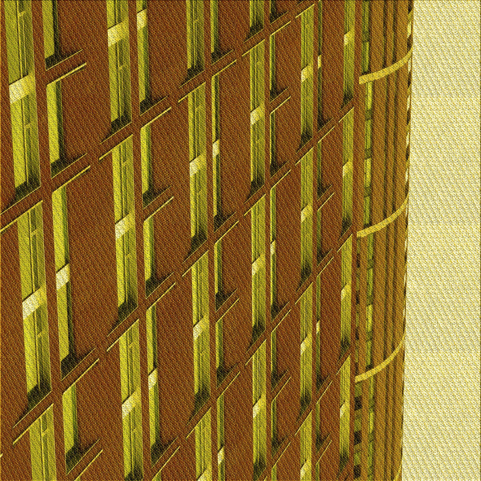 Round Patterned Saddle Brown Rug, pat640yw