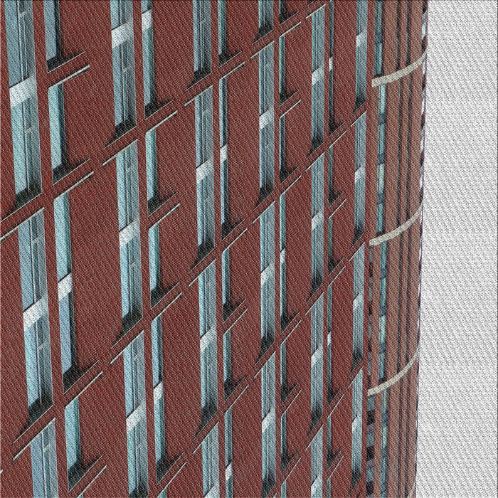 Sideview of Machine Washable Transitional Dark Gray Rug, wshpat640