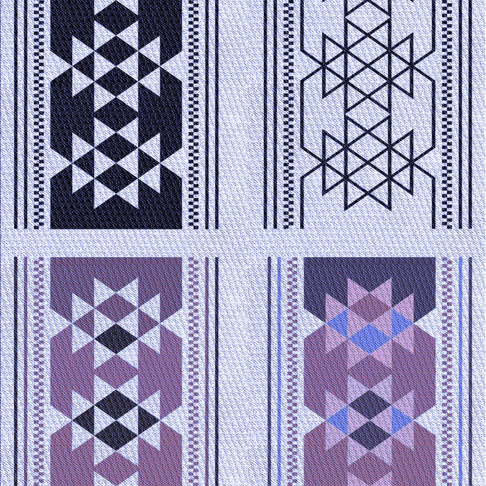 Patterned Deep Periwinkle Purple Rug, pat641blu