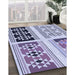 Machine Washable Transitional Deep Periwinkle Purple Rug in a Family Room, wshpat641blu