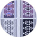Square Machine Washable Transitional Deep Periwinkle Purple Rug in a Living Room, wshpat641blu
