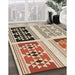 Patterned Khaki Gold Rug in Family Room, pat641brn