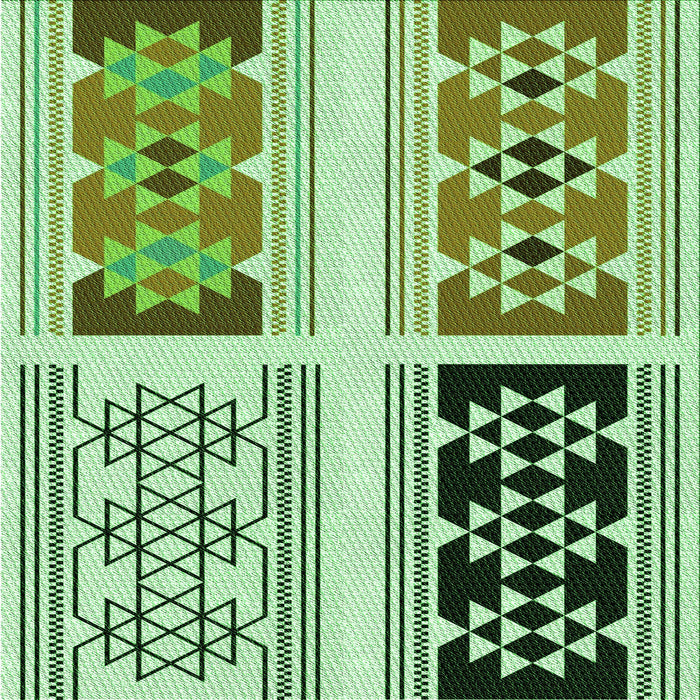 Round Machine Washable Transitional Light Green Rug, wshpat641grn