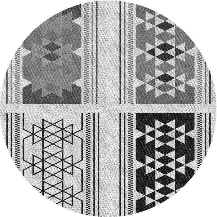 Square Machine Washable Transitional Grey Gray Rug in a Living Room, wshpat641gry