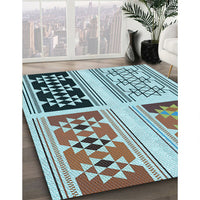 Patterned Blue Rug, pat641lblu