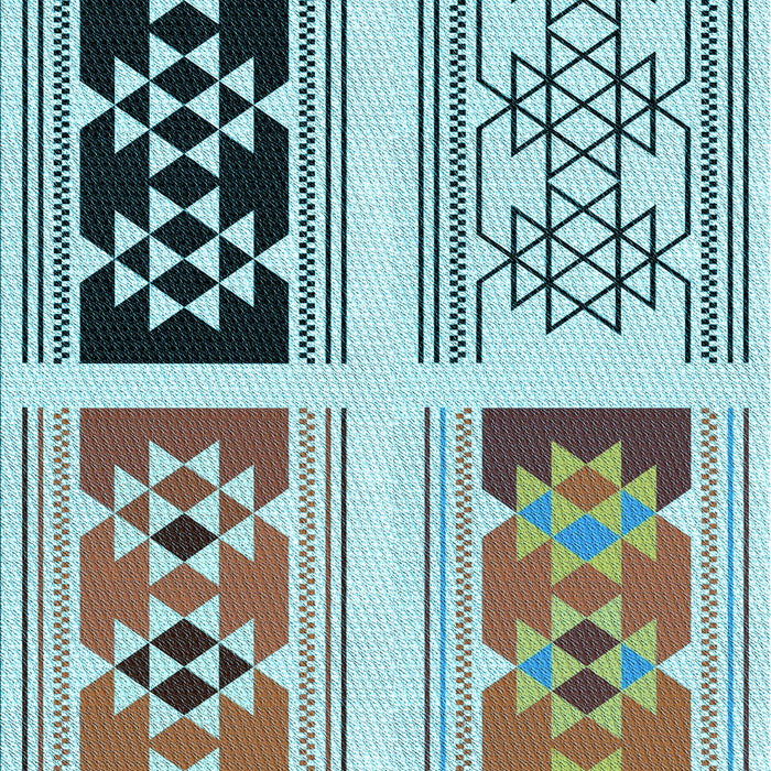 Patterned Blue Rug, pat641lblu