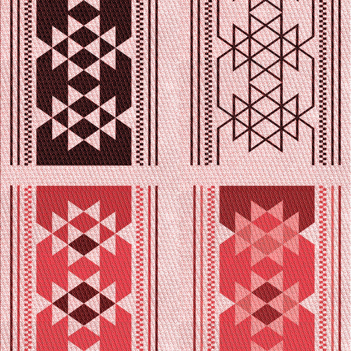 Patterned Deep Rose Pink Rug, pat641rd