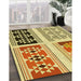 Patterned Mahogany Brown Rug in Family Room, pat641yw