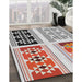 Patterned Reddish Brown Novelty Rug in Family Room, pat641