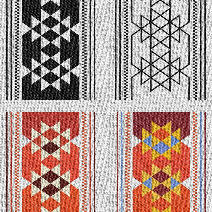 Patterned Reddish Brown Novelty Rug, pat641