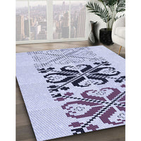 Patterned Lavender Blue Rug, pat642blu