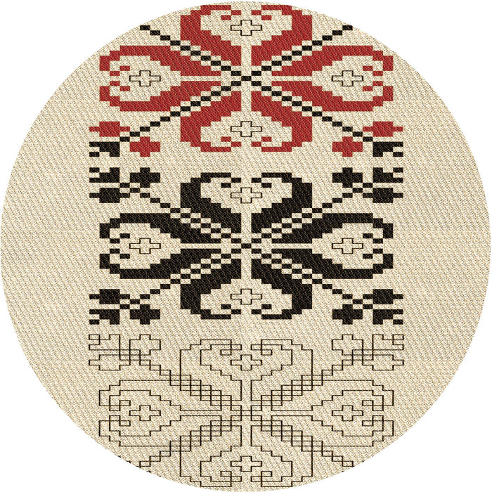 Square Patterned Wheat Beige Rug, pat642brn